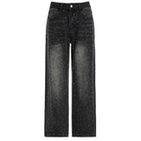 Boogzel Apparel Midnight Rhinestone Baggy Jeans, view 4
