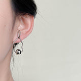 Boogzel Apparel Minimalist Abstract Drop Earrings, view 2