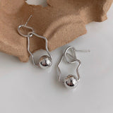 Boogzel Apparel Minimalist Abstract Drop Earrings, view 3
