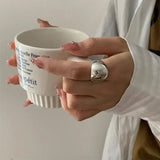 Boogzel Apparel Minimalist Aesthetic Chunky Ring, view 4