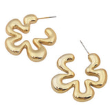 Boogzel Apparel Minimalist Aesthetic Flower Earrings, view 2