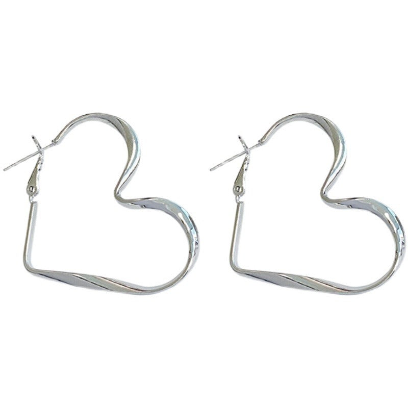 Boogzel Apparel Minimalist Aesthetic Heart Earrings