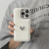 Boogzel Apparel Minimalist Aesthetic Heart iPhone Case, view 2