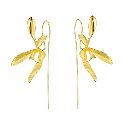 Boogzel Apparel Minimalist Aesthetic Orchid Earrings
