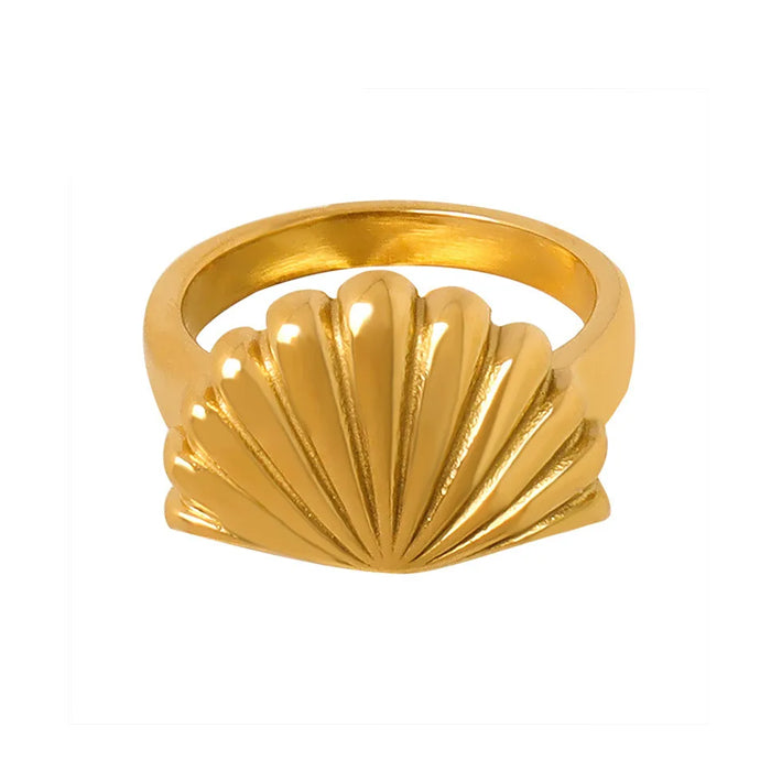 Boogzel Apparel Minimalist Aesthetic Shell Ring