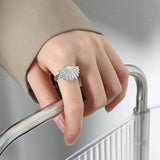 Boogzel Apparel Minimalist Aesthetic Shell Ring, view 3