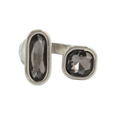 Boogzel Apparel Minimalist Aesthetic Silver Ring Set, view 2