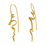 Boogzel Apparel Minimalist Aesthetic Spiral Earrings, view 2