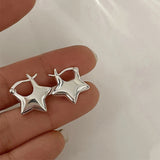 Boogzel Apparel Minimalist Aesthetic Star Earrings, view 3
