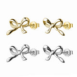 Boogzel Apparel Minimalist Bow Stud Earrings, view 3