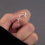 Boogzel Apparel Minimalist Bow Stud Earrings, view 4