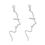 Boogzel Apparel Minimalist Face Outline Earrings, view 2