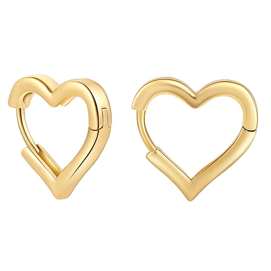 Boogzel Apparel Minimalist Heart-Shaped Earrings