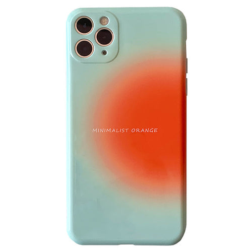 Boogzel Apparel Minimalist Orange Green iPhone Case