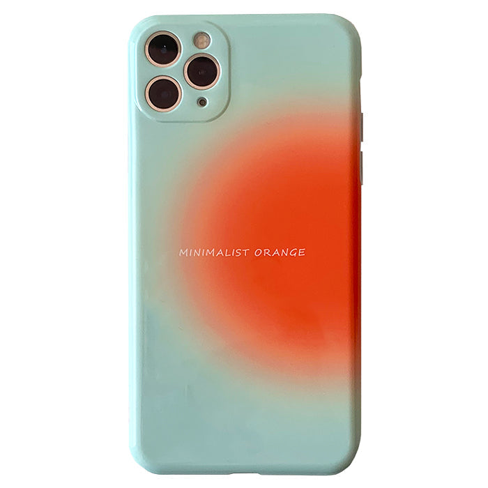 Boogzel Apparel Minimalist Orange Green iPhone Case