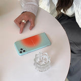 Boogzel Apparel Minimalist Orange Green iPhone Case, view 3