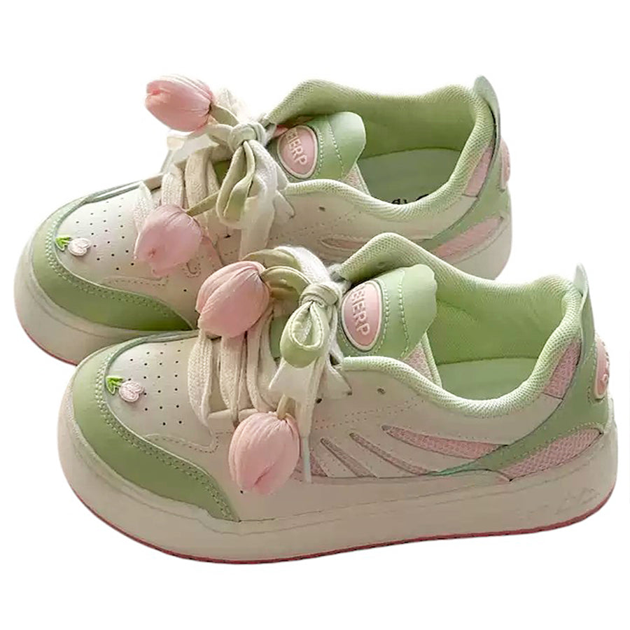 Boogzel Apparel Mint Green Tulip Sneakers