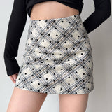 Boogzel Apparel Missed Calls Plaid Polka Dot Skirt, view 2