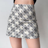 Boogzel Apparel Missed Calls Plaid Polka Dot Skirt, view 4