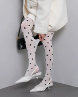 Boogzel Apparel Missed Calls Polka Dot Tights, view 5