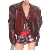 Boogzel Apparel Model Behavior 90s Style Moto Jacket, view 3