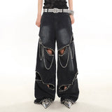 Boogzel Apparel Model Behavior Chain Ripped Jeans, view 2
