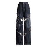 Boogzel Apparel Model Behavior Chain Ripped Jeans, view 6