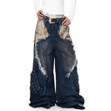 Boogzel Apparel Model Behavior Distressed Wide-Leg Jeans, view 2