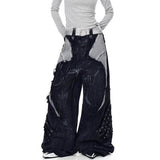 Boogzel Apparel Model Behavior Distressed Wide-Leg Jeans, view 4