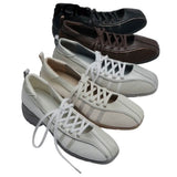 Boogzel Apparel Model Behavior Lace Up Ballet Heeled Sneakers, view 2