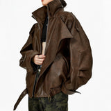 Boogzel Apparel Model Off Duty Buckle Leather Jacket, view 2
