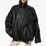 Boogzel Apparel Model Off Duty Buckle Leather Jacket, view 5