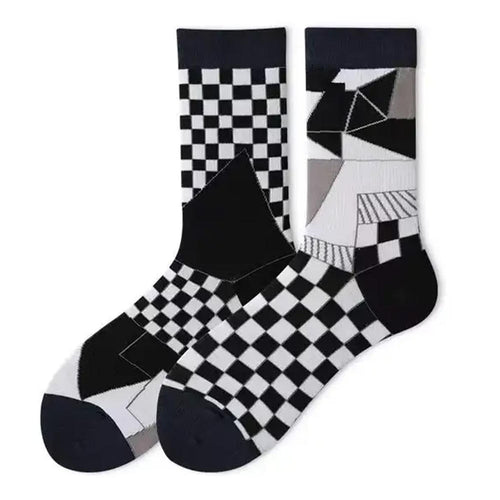 Boogzel Apparel Monochrome Geometric Pattern Socks