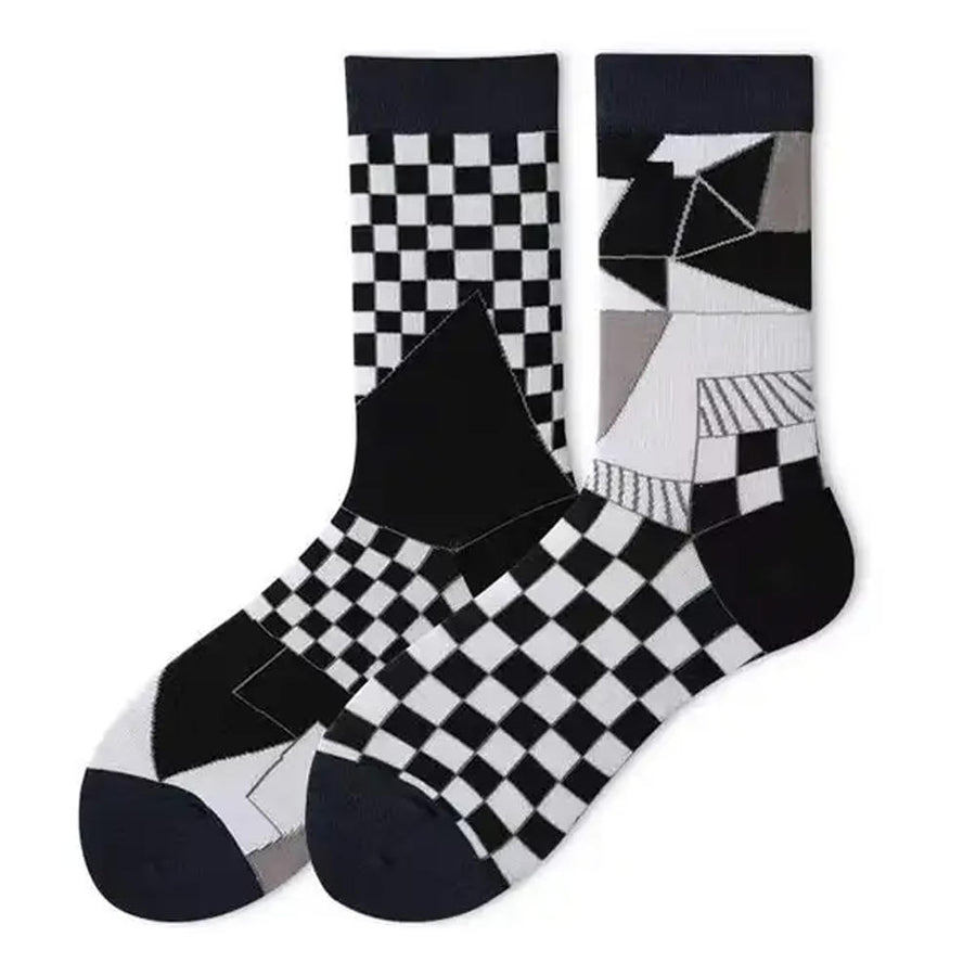 Boogzel Apparel Monochrome Geometric Pattern Socks