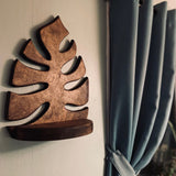 Boogzel Apparel Monstera Leaf Wooden Shelf, view 2