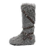 Boogzel Apparel Moon Walk Furry Boots, view 4