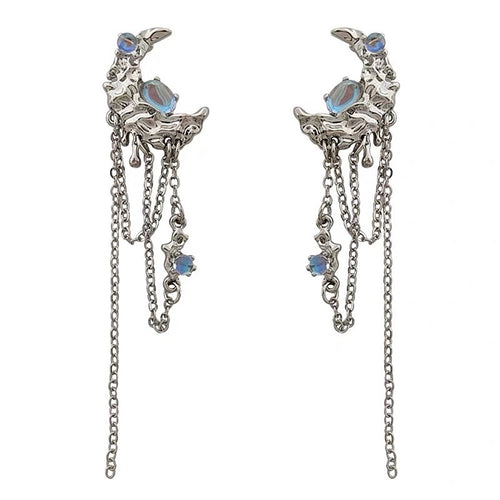 Boogzel Apparel Moonstone Asymmetrical Earrings