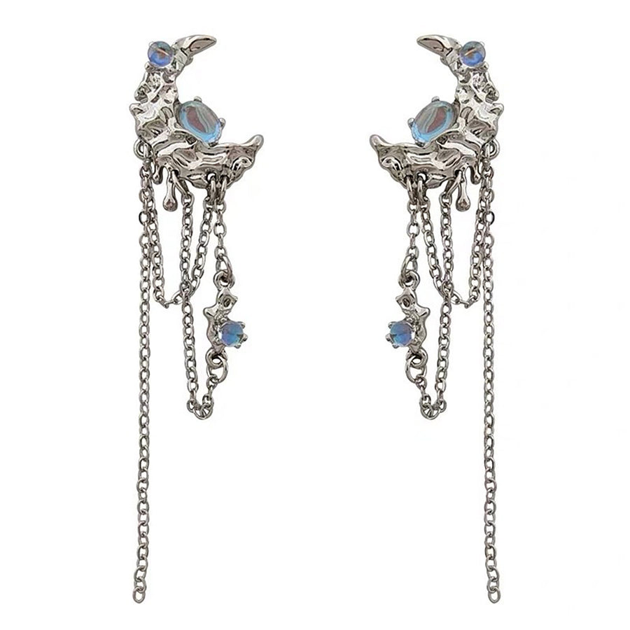 Boogzel Apparel Moonstone Asymmetrical Earrings