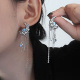 Boogzel Apparel Moonstone Asymmetrical Earrings, view 2