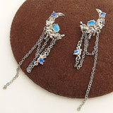 Boogzel Apparel Moonstone Asymmetrical Earrings, view 3