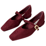 Boogzel Apparel Morning Café Low Heel Babies with Strap, view 4