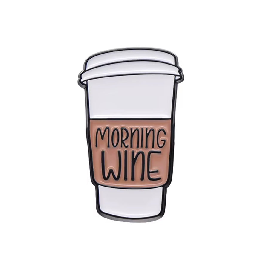 Boogzel Apparel Morning Wine Brooch Pin