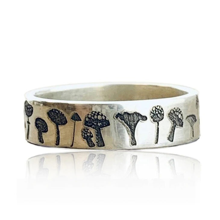Boogzel Apparel Indie Aesthetic Mushrooms Ring