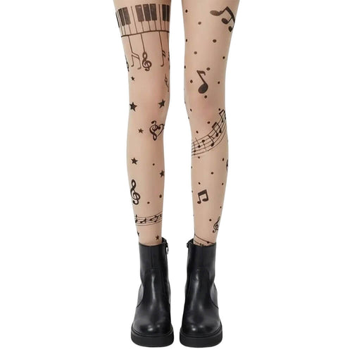 Boogzel Apparel Music Note Print Tights
