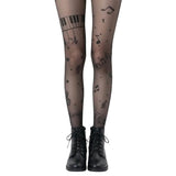 Boogzel Apparel Music Note Print Tights, view 2