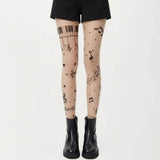 Boogzel Apparel Music Note Print Tights, view 3