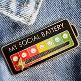 Boogzel Apparel My Social Battery Pin, view 3