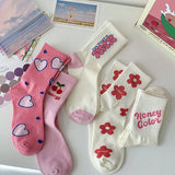 Boogzel Apparel Naturally Sweet Pink Aesthetic Socks, view 2