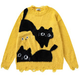Boogzel Apparel Naughty Cat Fuzzy Sweater, view 3