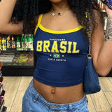 Boogzel Apparel Navy Blue Brazil Top, view 3